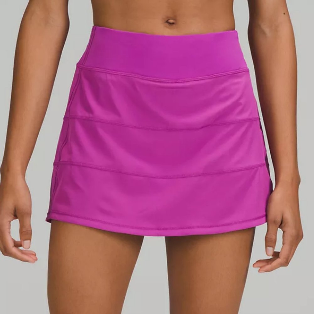 NWT LULULEMON Pace Rival Mid-Rise Tennis Golf Skirt Vivid Plum Size 4 Reg 12" - Picture 3 of 5